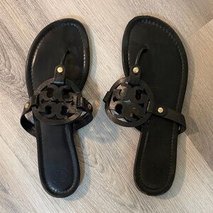 Tory Burch Leather Black Miller Sandals